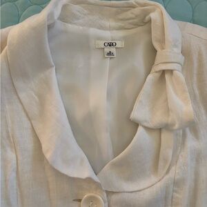 Short sleeved linen jacket